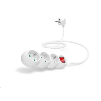 CONNECT IT predlžovací kábel 230 V, 3 zásuvky, 1, 5 m, s vypínačom (biely)