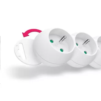 CONNECT IT predlžovací kábel 230 V, 3 zásuvky, 1, 5 m, s vypínačom (biely)