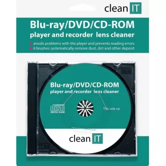 CLEAN IT čistiace CD pre Blu-ray/DVD/CD-ROM prehrávače (náhrada za CL-32) CLEAN IT čistiace CD pre Blu-ray/DVD/CD-ROM prehrávače (náhrada za CL-32)