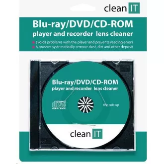 CLEAN IT čistiace CD pre Blu-ray/DVD/CD-ROM prehrávače (náhrada za CL-32) CLEAN IT čistiace CD pre Blu-ray/DVD/CD-ROM prehrávače (náhrada za CL-32)