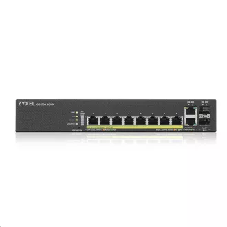 Zyxel GS2220-10HP 10-port L2 Managed Gigabit PoE Switch, 8x gigabit RJ45, 2x gigabit RJ45/SFP, PoE 180 W