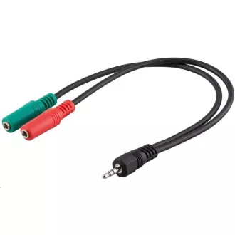 PREMIUMCORD Adaptér Jack 3, 5mm 4pin - 2x stereo Jack 3, 5mm, redukcia (M/2xF, 4 pólový) PREMIUMCORD Adaptér Jack 3, 5mm 4pin - 2x stereo Jack 3, 5mm, redukcia (M/2xF, 4 pólový)