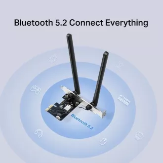 MERCUSYS MA86XE WiFi6E PCIe adaptér (AXE5400, 2, 4GHz/5GHz/6GHz, Bluetooth5.3)