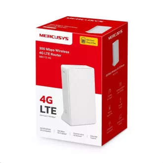 Mercusys MB112-4G WiFi4 router (N300, 4G LTE, 2, 4GHz, 1x100Mbps LAN/WAN, 1x100Mbps LAN, 1xnanoSIM)