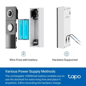 TP-Link Tapo D235 Chytrý video zvonček (5MP, 2K, WiFi, IR 10m, microSD)