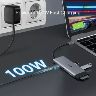 TP-Link UH7020C USB-C hub 7v1 (2x USB3.2Gen1, 1xUSB-C3.2Gen1, 1xHDMI, 1xSD, 1xmicroSD, PD 100W)