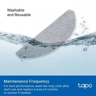 TP-Link Tapo RVA301 sada 5 umývateľných utierok (5x) pre Tapo RV30 Max Plus, RV30 Max, RV20 Max Plus, RV20