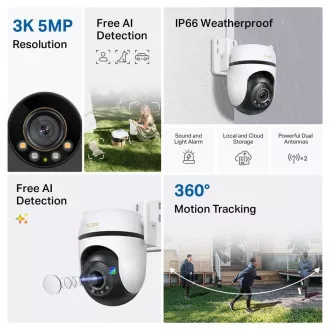 TP-Link Tapo C530WS vonkajšia-outdoor kamera (5MP, 3K 1620p, WiFi, IR 30m, microSD card) TP-Link Tapo C530WS vonkajšia-outdoor kamera (5MP, 3K 1620p, WiFi, IR 30m, microSD card)