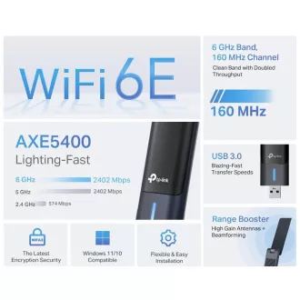 TP-Link Archer TX50UH WiFi6 USB adaptér (AX3000, 2, 4GHz/5GHz/6GHz)