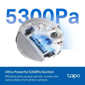 TP-Link Tapo RV30 Max robotický vysávač s mopom (LiDAR+IMU, 2, 4 GHz, BT, biely)