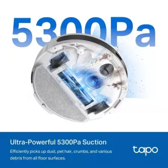 TP-Link Tapo RV20 Max robotický vysávač s mopom (LiDAR, 2, 4 GHz, BT, biely)