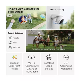 TP-Link Tapo C560WS vonkajšia-outdoor kamera (8MP, 4K 2160p, WiFi, IR 30m, microSD card)