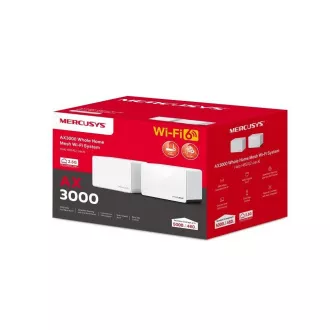 MERCUSYS Halo H85X(2-pack) WiFi6 Mesh (AX3000, 2, 4GHz/5GHz, 1x2, 5GbELAN/WAN, 2xGbELAN/WAN)