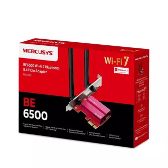 MERCUSYS MA37BE WiFi7 PCIe adaptér (BE6500, 2, 4GHz/5GHz/6GHz, Bluetooth5.4)