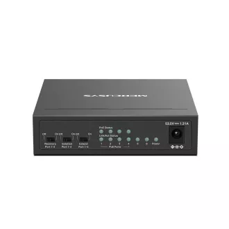 MERCUSYS switch MS106P (6x100Mb/s, 4xPoE+, 67W, fanless)