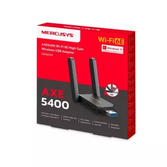 MERCUSYS MA86XH WiFi6 USB adaptér (AXE5400, 2, 4GHz/5GHz/6GHz, USB3.0)