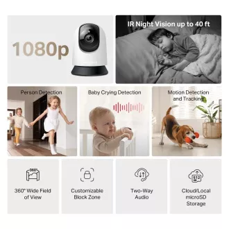 MERCUSYS MC200 domáca/indoor kamera (2MP, Full HD 1080p, IR 12m, WiFi, microSD) MERCUSYS MC200 domáca/indoor kamera (2MP, Full HD 1080p, IR 12m, WiFi, microSD)