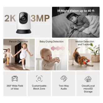 MERCUSYS MC210 domáca/indoor kamera (3MP, 2K, 1296p, IR 12m, WiFi, microSD) MERCUSYS MC210 domáca/indoor kamera (3MP, 2K, 1296p, IR 12m, WiFi, microSD)