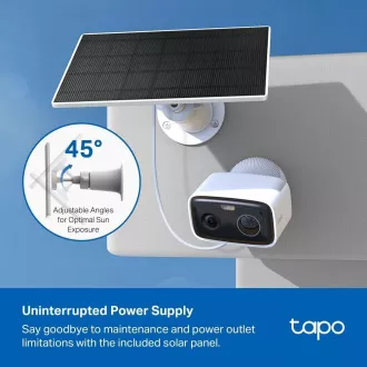 TP-Link Tapo C400 KIT vonkajšia kamera, solárny panel (2MP, 1080p, IR 10m, WiFi, micro SD card, IP65)