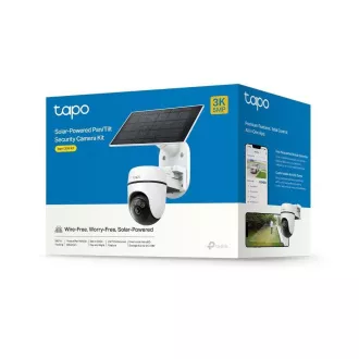 TP-Link Tapo C630 KIT vonkajšia kamera, solárny panel (5MP, 3K, 1620p, IR 16m, WiFi, micro SD card, IP65)