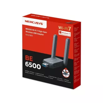 MERCUSYS MA37BEH WiFi7 USB adaptér (AC1300, 2, 4GHz/5GHz/6GHz, USB3.0)