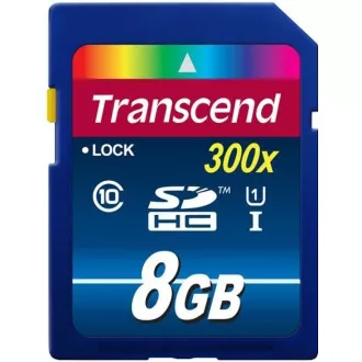TRANSCEND SDHC karta 8GB Premium, Class 10 UHS-I, 300X