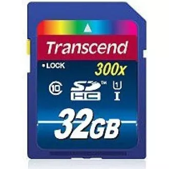 TRANSCEND SDHC karta 32GB Premium, Class 10 UHS-I, 300X