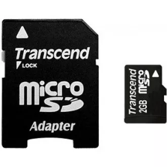 TRANSCEND MicroSD karta 2GB + adaptér