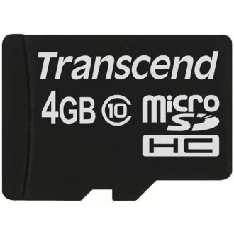 TRANSCEND MicroSDHC karta 4GB Class 10, bez adaptéra