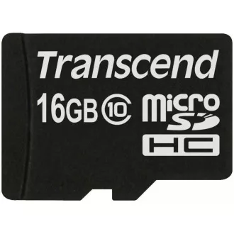 TRANSCEND MicroSDHC karta 16GB Class 10, bez adaptéra