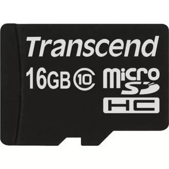 TRANSCEND MicroSDHC karta 16GB Class 10, bez adaptéra