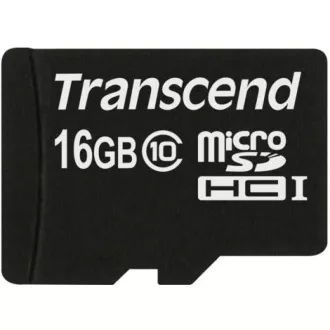 TRANSCEND MicroSDHC karta 16GB Class 10 + adaptér TRANSCEND MicroSDHC karta 16GB Class 10 + adaptér