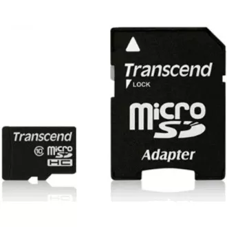TRANSCEND MicroSDHC karta 16GB Class 10 + adaptér