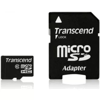 TRANSCEND MicroSDHC karta 16GB Class 10 + adaptér TRANSCEND MicroSDHC karta 16GB Class 10 + adaptér