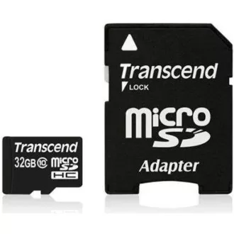 TRANSCEND MicroSDHC karta 32GB Class 10 + adaptér
