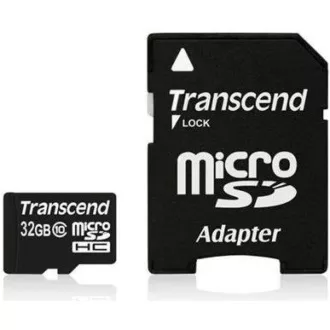 TRANSCEND MicroSDHC karta 32GB Class 10 + adaptér TRANSCEND MicroSDHC karta 32GB Class 10 + adaptér