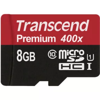 TRANSCEND MicroSDHC karta 8GB Premium, Class 10 UHS-I 300x, bez adaptéra