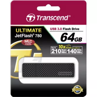 TRANSCEND Flash Disk 64GB JetFlash®780, USB 3.0 (R:210/W:140 MB/s) čierna
