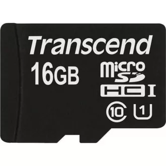TRANSCEND MicroSDHC karta 16GB Premium, Class 10 UHS-I 300x, bez adaptéra