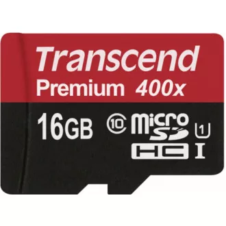 TRANSCEND MicroSDHC karta 16GB Premium, Class 10 UHS-I 300x, bez adaptéra