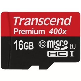 TRANSCEND MicroSDHC karta 16GB Premium, Class 10 UHS-I 300x, bez adaptéra