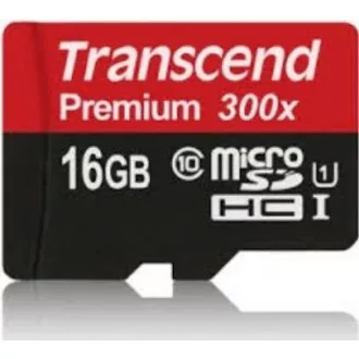 TRANSCEND MicroSDHC karta 16GB Premium, Class 10 UHS-I 300x, bez adaptéra