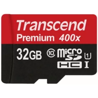 TRANSCEND MicroSDHC karta 32GB Premium, Class 10 UHS-I 300x, bez adaptéra
