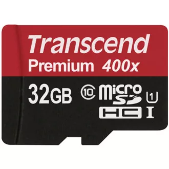 TRANSCEND MicroSDHC karta 32GB Premium, Class 10 UHS-I 300x, bez adaptéra