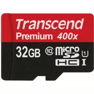 TRANSCEND MicroSDHC karta 32GB Premium, Class 10 UHS-I 300x, bez adaptéra