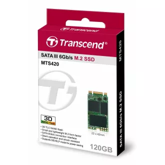 TRANSCEND Industrial SSD MTS420 120GB, M.2 2242, SATA III 6Gb/s, TLC TRANSCEND Industrial SSD MTS420 120GB, M.2 2242, SATA III 6Gb/s, TLC