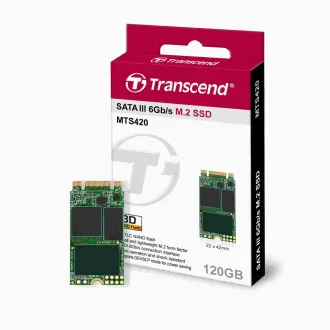 TRANSCEND Industrial SSD MTS420 120GB, M.2 2242, SATA III 6Gb/s, TLC TRANSCEND Industrial SSD MTS420 120GB, M.2 2242, SATA III 6Gb/s, TLC