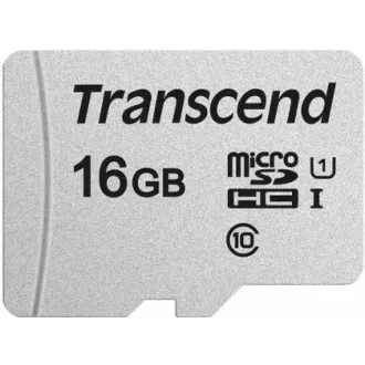 TRANSCEND MicroSDHC karta 16GB 300S, UHS-I U1 + adaptér