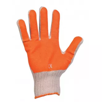 SCOTER rukavice potiahnuté oranžové PVC 10
