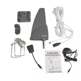 EVOLVEO Shark, aktívna vonkajšia anténa DAB+/DVB-T2, filter LTE, 4G, 5G EVOLVEO Shark, aktívna vonkajšia anténa DAB+/DVB-T2, filter LTE, 4G, 5G